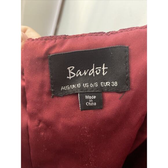 Bardot maroon lace dress size 6/small - Picture 10 of 10